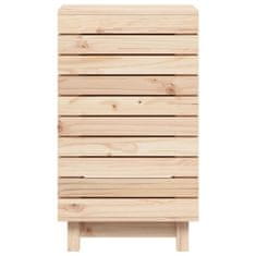 Vidaxl Košara za perilo 44x44x76 cm trdna borovina