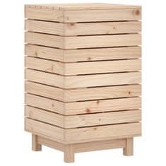 Vidaxl Košara za perilo 44x44x76 cm trdna borovina