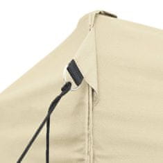 Vidaxl Zložljivi šotor pop-up 3x4,5 m kremno bele barve
