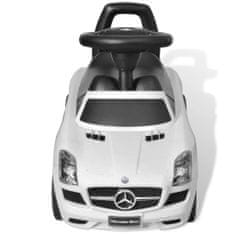 Vidaxl Beli Mercedes Benz Otroški Avto na Potiskanje