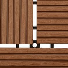 Vidaxl Talne plošče 22 kosov 30x30 cm 2 m² WPC rjave