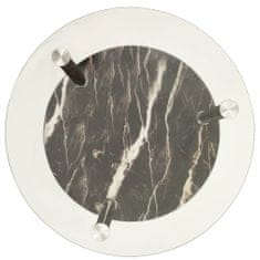 Vidaxl 2-nadstropna mizica prozorna in črna 38 cm kaljeno steklo