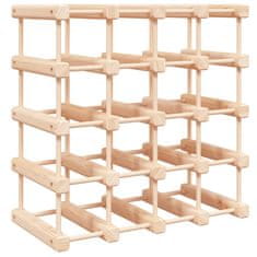 Vidaxl Stojalo za vino za 20 steklenic 46,5x23x46,5 trdna borovina
