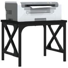 Vidaxl Stojalo za tiskalnik črno 40x30x31 cm inženirski les