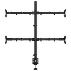 Vidaxl Nosilec za monitor črno jeklo VESA 75/100 mm