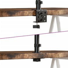 Vidaxl Nosilec za monitor črno jeklo VESA 75/100 mm