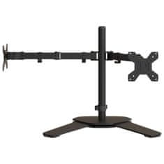 Vidaxl Dvojni nosilec za monitor črno jeklo VESA 75/100 mm