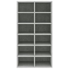 Vidaxl Stojalo za čevlje betonsko sivo 54x34x100,5 cm konstruiran les