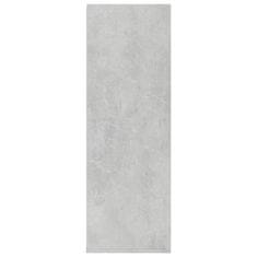 Vidaxl Stojalo za čevlje betonsko sivo 54x34x100,5 cm konstruiran les