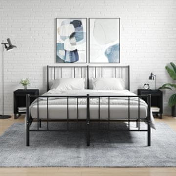 Vidaxl vidaXL Nočne omarice, komplet 2 kosov, črne, 40x35x50 cm