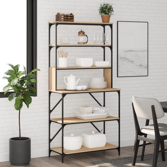 Vidaxl Stojalo za peko 6-nadstropno sonoma hrast 90x40x180 cm inž. les