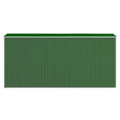 Vidaxl Vrtna lopa zelena 192x440x223 cm pocinkano jeklo