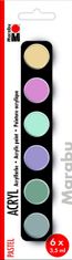 Marabu Akrilne pastelne barve 6 x 3,5 ml