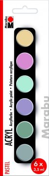 Marabu Akrilne pastelne barve 6 x 3,5 ml