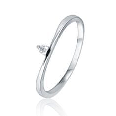 JVD Očarljiv srebrn prstan s prozornim cirkonom SVLR0910X75BI (Obseg 48 mm)