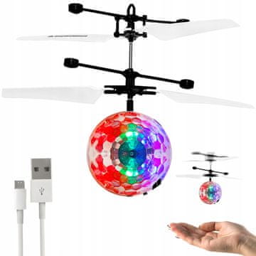 Kruzzel Akumulatorska leteča disko krogla LED RGB