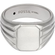 Fossil Trden moški jekleni prstan JF04467040 (Obseg 65 mm)