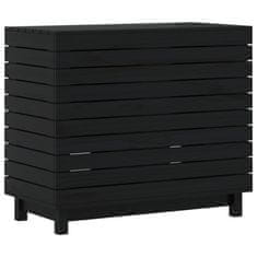 Vidaxl Košara za perilo 88,5x44x76 cm trdna borovina