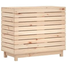 Vidaxl Košara za perilo 88,5x44x76 cm trdna borovina