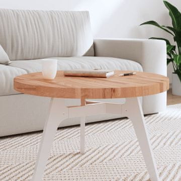 Vidaxl vidaXL Mizna plošča Ø70x4 cm okrogla masivna bukova lesena površina