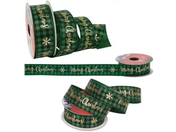 sarcia.eu Božični okrasni trak, zeleni trak Merry Christmas 2,5 cm x 2,7 m