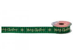 sarcia.eu Božični okrasni trak, zeleni trak Merry Christmas 2,5 cm x 2,7 m 