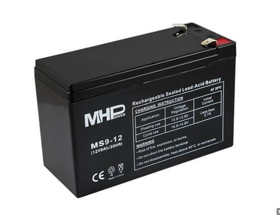 MHpower Baterija MS9-12 VRLA AGM 12V/9Ah, zamenjava za RBC17