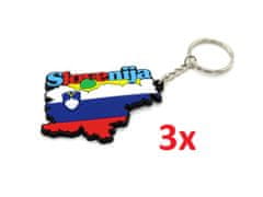 Slovenija obesek za ključe 3x