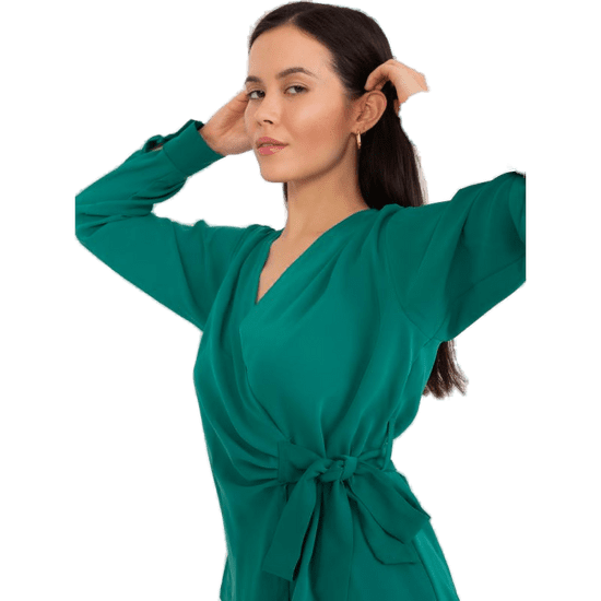 Factoryprice Ženska bluza s kravato RORT temno zelena EM-BZ-3035.36_404249