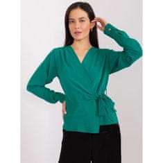 Factoryprice Ženska bluza s kravato RORT temno zelena EM-BZ-3035.36_404249 L