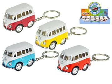 Welly Kinsfun obesek za ključe 5 cm Volkswagen microbus kovinski - mešanica barv (modra, rdeča, rumena, oranžna)