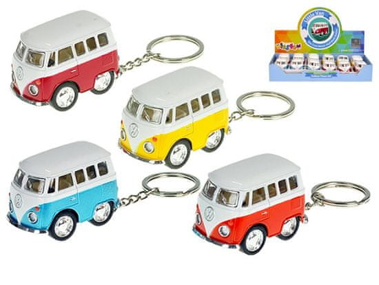 Welly Obesek za ključe 5 cm Volkswagen microbus kovinski - mešanica barv (modra, rdeča, rumena, oranžna)