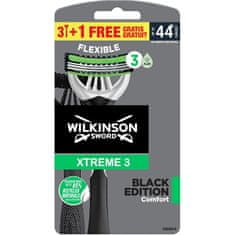 Wilkinson Sword Moški brivnik za enkratno uporabo Xtreme 3 Black Edition Comfort 3+1 kos