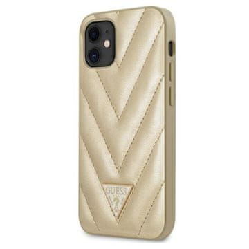 shumee Guess V Quilted - ovitek za iPhone 12 mini (zlat)