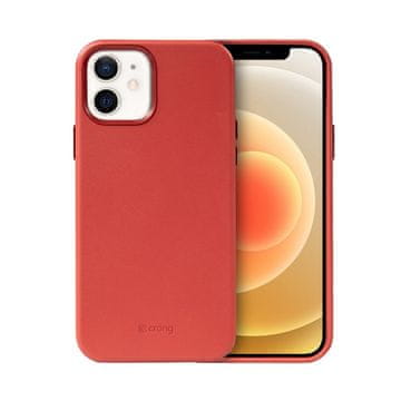 Crong Crong Essential Cover - etui iz umetnega usnja iPhone 12 / iPhone 12 Pro (rdeč)