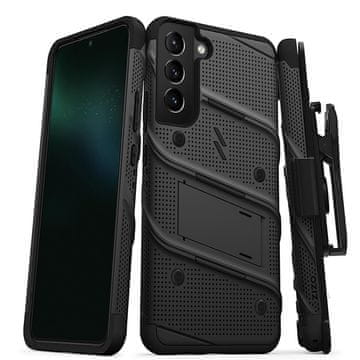 ZIZO ZIZO BOLT Series - Oklepljeno ohišje za Samsung Galaxy S22+ z 9H steklom za zaslon + držalo s stojalom (črno)