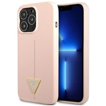 Guess Ovitek Guess Silicone Triangle za iPhone 13 Pro Max, roza