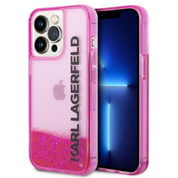Karl Lagerfeld Ovitek Karl Lagerfeld Liquid Glitter Elong za iPhone 14 Pro Max, roza