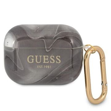 shumee Guess Marble Est - Ovitek za Airpods Pro (črn)