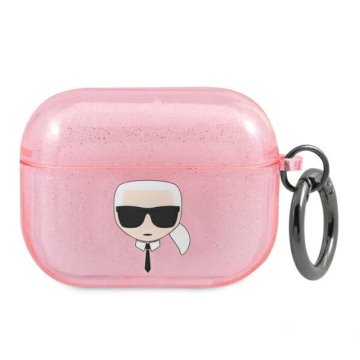 shumee Karl Lagerfeld Karl Head bleščeči ovitek za Airpods Pro (roza)