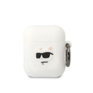 shumee Karl Lagerfeld silikonski ovitek NFT Choupette Head 3D - AirPods 1/2 Gen (bel)