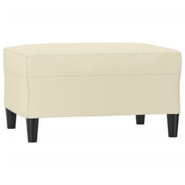Vidaxl Stolček za noge krem 70x55x41 cm umetno usnje