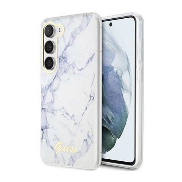shumee Guess Marble Collection - ovitek za Samsung Galaxy S23 (bel)