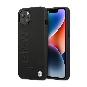 shumee BMW usnjen ovitek Hot Stamp - iPhone 14 Plus (črn)