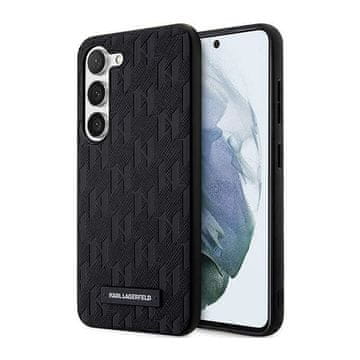Karl Lagerfeld Karl Lagerfeld Saffiano Monogram Metal Logo - ovitek za Samsung Galaxy S23 (črn)