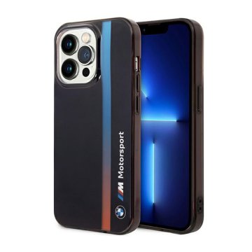 shumee Ovitek BMW Tricolor Stripe za iPhone 14 Pro (črn)