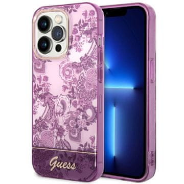 shumee Guess Porcelain Collection - ovitek za iPhone 14 Pro Max (fuksija)