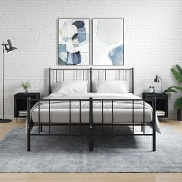 Vidaxl vidaXL Nočne omarice, komplet 2 kosov, črne, 40x35x50 cm
