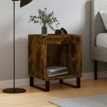 Vidaxl vidaXL Nočna omarica dimljen hrast 40x35x50 cm