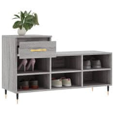 Vidaxl Omarica za čevlje siva sonoma 102x36x60 cm inženirski les